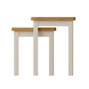 Rutland Oak Top Nest of 2 Tables in Dove Grey by Lavishway | Nest of Tables-36474