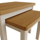 Rutland Oak Top Nest of 2 Tables in Dove Grey by Lavishway | Nest of Tables-36470
