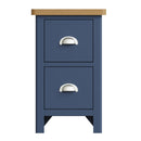 Rutland Oak Top Blue Bedside Cabinet by Lavishway | Bedside Tables-36449