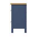 Rutland Oak Top Blue Bedside Cabinet by Lavishway | Bedside Tables-36450