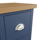 Rutland Oak Top Blue Bedside Cabinet by Lavishway | Bedside Tables-36452