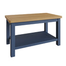 Rutland Oak Top Blue Painted Coffee Table by Lavishway | Coffee Tables-36385