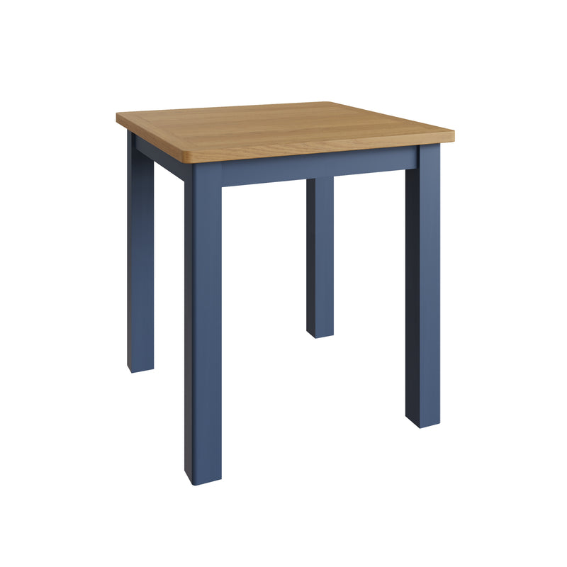 Rutland Oak Top Square Dining Table In Blue by Lavishway | Dining Tables-36410