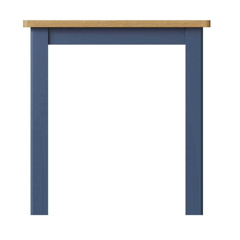Rutland Oak Top Square Dining Table In Blue by Lavishway | Dining Tables-36411
