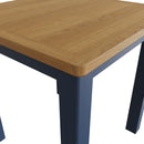 Rutland Oak Top Square Dining Table In Blue by Lavishway | Dining Tables-36412