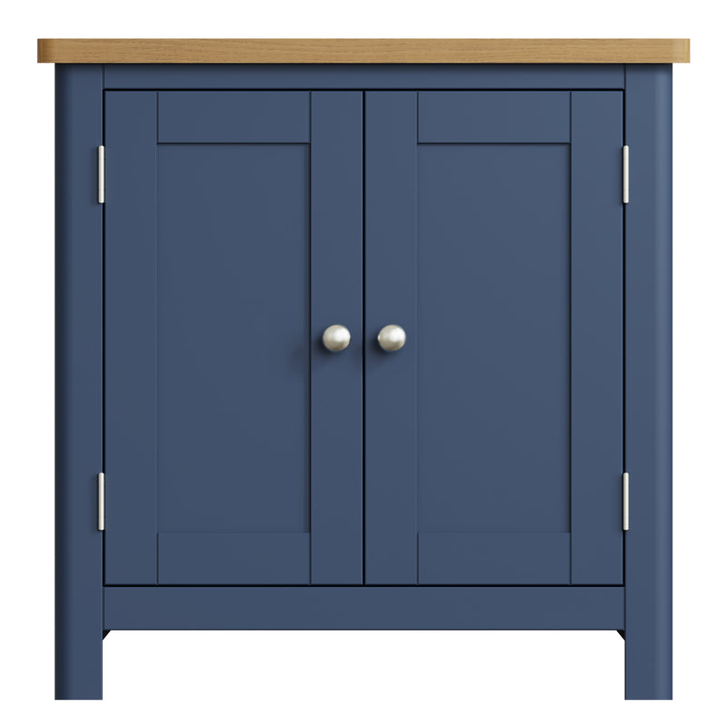 Rutland Oak Top Blue 2 Door Small Sideboard by Lavishway | Sideboards-33787