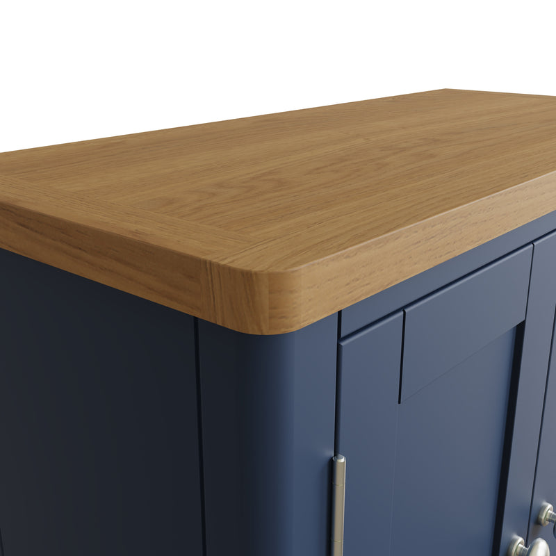 Rutland Oak Top Blue 2 Door Small Sideboard by Lavishway | Sideboards-33791