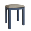 Rutland Oak Top Blue Painted Dressing Stool by Lavishway | Dressing Table Stools-36442