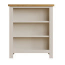 Rutland Oak Top Wide Bookcase in Dove Grey by Lavishway | Book Shelves and Cabinets-36506