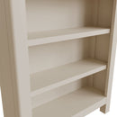 Rutland Oak Top Wide Bookcase in Dove Grey by Lavishway | Book Shelves and Cabinets-36508
