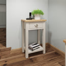 Rutland Oak Top Telephone Table in Grey by Lavishway | Side Tables-30713