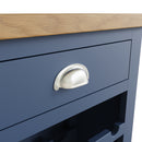 Rutland Oak Top Blue Painted Wine Cabinet by Lavishway | Wine Racks-36339