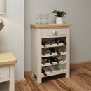 Rutland Oak Top Wine Cabinet in Dove Grey by Lavishway | Wine Racks-36461