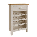 Rutland Oak Top Wine Cabinet in Dove Grey by Lavishway | Wine Racks-36468