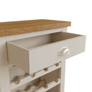 Rutland Oak Top Wine Cabinet in Dove Grey by Lavishway | Wine Racks-36463