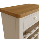 Rutland Oak Top Wine Cabinet in Dove Grey by Lavishway | Wine Racks-36462