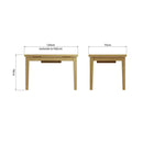 Oregon Oak Extendable Wooden Dining Table by Lavishway | Dining Tables-31860