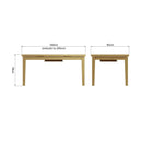 Oregon Oak Extendable Wooden Dining Table by Lavishway | Dining Tables-31863