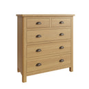 Oregon Oak 2 Over 3 Chest of Drawers by Lavishway | Chest Of Drawers-31840