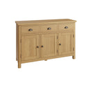 Oregon Solid Oak 3 Drawers Large Sideboard by Lavishway | Sideboards-36245