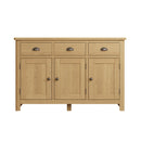 Oregon Solid Oak 3 Drawers Large Sideboard by Lavishway | Sideboards-36246
