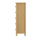 Oregon Oak 5 Drawers Narrow Chest by Lavishway | Chest Of Drawers-31829
