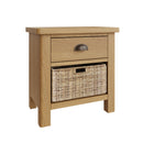 Oregon Oak 1 Basket Unit Side Table by Lavishway | Side Tables-31806