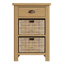 Oregon Oak 2 Baskets Unit Side Table by Lavishway | Hallway Cabinets-31798