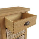 Oregon Oak 2 Baskets Unit Side Table by Lavishway | Hallway Cabinets-31801