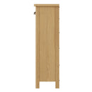 Oregon Oak 3 Baskets Brass Effect Cabinet by Lavishway | Hallway Cabinets-31791