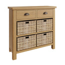 Oregon Oak 2 Drawer 4 Basket Unit Cabinet by Lavishway | Hallway Cabinets-31772