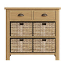 Oregon Oak 2 Drawer 4 Basket Unit Cabinet by Lavishway | Hallway Cabinets-31771