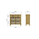 Oregon Oak 2 Drawer 4 Basket Unit Cabinet by Lavishway | Hallway Cabinets-31777