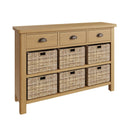 Oregon Oak 6 Baskets Unit Cabinet by Lavishway | Hallway Cabinets-31753
