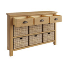 Oregon Oak 6 Baskets Unit Cabinet by Lavishway | Hallway Cabinets-31751