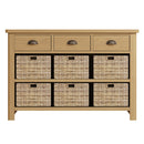 Oregon Oak 6 Baskets Unit Cabinet by Lavishway | Hallway Cabinets-31752