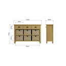 Oregon Oak 6 Baskets Unit Cabinet by Lavishway | Hallway Cabinets-31758