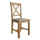 Oregon Oak Wooden Dining Chair Set of 2 by Lavishway | Dining Chairs-32713