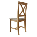 Oregon Oak Wooden Dining Chair Set of 2 by Lavishway | Dining Chairs-32715