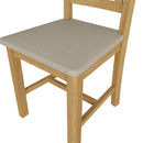 Oregon Oak Wooden Dining Chair Set of 2 by Lavishway | Dining Chairs-32712