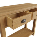 Oregon Oak 2 Drawers Console Table by Lavishway | Hallway Console Table-31747