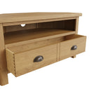 Oregon Oak 2 Drawers Corner TV Unit by Lavishway | TV Units Cabinets-36230