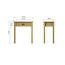 Oregon Oak Brass Effect Dressing Table by Lavishway | Dressing Tables-36291