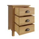 Oregon Oak 3 Drawers Bedside Cabinet by Lavishway | Bedside Tables-31779