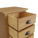 Oregon Oak 3 Drawers Bedside Cabinet by Lavishway | Bedside Tables-31783