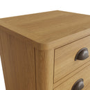 Oregon Oak 3 Drawers Bedside Cabinet by Lavishway | Bedside Tables-31784