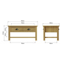 Oregon Rustic Oak Finish Large Coffee Table by Lavishway | Coffee Tables-31768