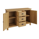 Oregon Solid Oak 3 Drawers Sideboard by Lavishway | Sideboards-31733