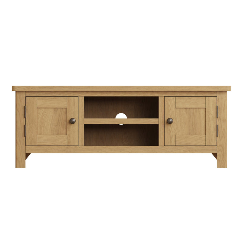 Oregon Oak Large 2 Open Shelves TV Unit by Lavishway | TV Units Cabinets-31706