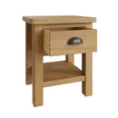 Oregon Oak 1 Drawer Lamp Table by Lavishway | Side Tables-31723